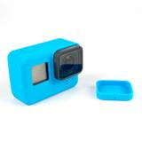Capa e tampa silicone direto câmera GoPro 5-7 - azul - Shoot