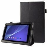 Capa Em Couro Preta Para Sony Tablet Z2 / Tablet Z 2 - Hmaston