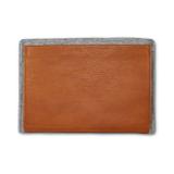 Capa estojo protetor classico feltro e couro tablet ipad cinza - Made basics