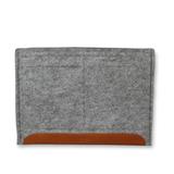 Capa estojo protetor classico feltro e couro tablet ipad cinza - Made basics