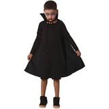 Capa Infantil Preta Longa de Halloween Unissex Com Gola e Cordinha - Fantasias carol fsp