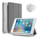 Capa iPad Mini 5 7.9 WB Premium Antichoque com Compart. para Pencil Estilo Tecido Cinza