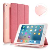 Capa iPad Mini 5 7.9 WB Premium Antichoque com Compart. para Pencil Estilo Tecido Rosa
