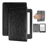 Capa Kindle 10ª geração com iluminação embutida Auto Hibernação Fecho Magnético Alça Preta - Fullmosa