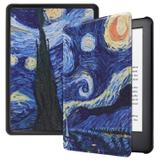 Capa Kindle 10ª geração com iluminação embutida Auto Hibernação Fecho Magnético Van Gogh - Fullmosa