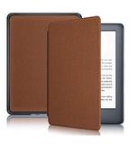 Capa Kindle 10ª geração com iluminação embutida Função Liga/Desliga- Fechamento magnético - Marrom - Fullmosa