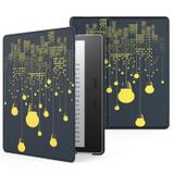 Capa Kindle Oasis 10ª e 9ª WB Auto Liga/Desliga Ultra Leve Sensor Magnético Couro Luzes