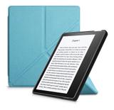 Capa Kindle Oasis 3 - Auto Liga/Desliga - Ultra Leve - Fechamento Magnético - Origami - Azul Claro - Fullmosa