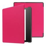 Capa Kindle Oasis 3 - Auto Liga/Desliga - Ultra Leve - Fechamento Magnético - Rosa Choque - Fullmosa