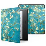 Capa Kindle Oasis Wb Auto Liga/Desliga - Couro Premium Flores