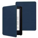 Capa Kindle Paperwhite à Prova D'água WB - Auto Hibernação Sensor Magnético Silicone Flexível Couro Premium Azul Marinh