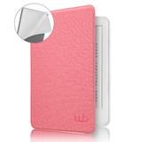 Capa Kindle Paperwhite WB Ultra Leve Auto Hibernação Sensor Magnético Silicone Flexível Estilo Tecido Rosa