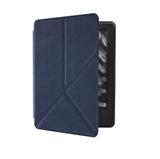 Capa Novo Kindle 10ª geração com iluminação embutida - Auto hibernação - Fechamento magnético - Origami - Azul Marinho - Fullmosa