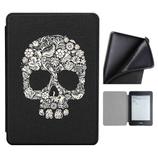 Capa Novo Kindle 10ª geração com iluminação embutida - Auto hibernação - Fechamento magnético - Silicone - Skull - Fullmosa