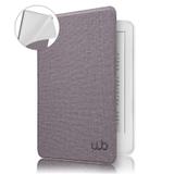 Capa Novo Kindle 10a. Geração WB - Ultra Leve Auto Hibernação Sensor Magnético Silicone Flexível Estilo Tecido Lilás