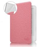 Capa Novo Kindle 10a. Geração WB - Ultra Leve Auto Hibernação Sensor Magnético Silicone Flexível Estilo Tecido Rosa
