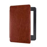 Capa Novo Kindle Paperwhite à Prova D'água WB - Auto Hibernação Fecho Magnético Couro Premium Marrom