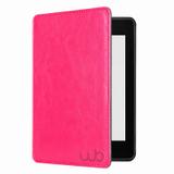 Capa Novo Kindle Paperwhite à Prova D'água WB - Auto Hibernação Sensor Magnético Silicone Flexível Couro Premium Rosa