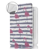 Capa Novo Kindle Paperwhite à Prova Dágua WB Ultra Leve Auto Hibernação Sensor Magnético Silicone Flexível Flamingos