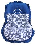 Capa para Bebê Conforto Chevron Marinho - Bruna baby