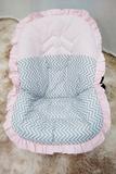 Capa para Bebê Conforto Chevron Rosa 100% Algodão - Bruna baby