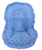 Capa Para Bebê Conforto Coroa Azul 100% Algodão - Bruna baby enxovais