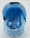 Capa para Bebê Conforto Coroa Azul Bebê com Acolchoado Extra - Alan pierre baby