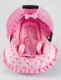 Capa para Bebê Conforto Coroa Rosa com Acolchoado Extra - Alan pierre baby