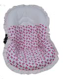 Capa Para Bebê Conforto Lacinhos Rosa 100% Algodão - Bruna baby enxovais