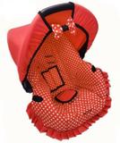 Capa para Bebê conforto Multimarcas de 0 a 13 KG Minnie Vermelha - Alan pierre baby