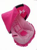 Capa para Bebê conforto Multimarcas de 0 a 13 KG Rosa c Pink - Alan pierre baby
