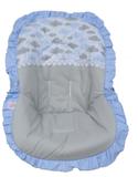 Capa para Bebê Conforto Nuvens Azul com Cinza - Bruna baby