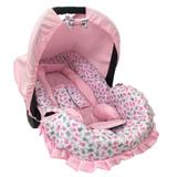 Capa Para Bebê Conforto Pássaro Rosa + Acolchoado - Alan pierre pierre