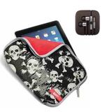 Capa para iPad Caveira com Paetes Leadership + Fone de Ouvido Cabo Super Reforçado Compatível - Ukimix