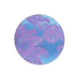 Capa para Sousplat em Tecido Jacquard Azul Frozen e Rosa Medalhão Tradicional - Jacquard tradicional