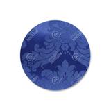 Capa para Sousplat em Tecido Jacquard Azul Royal Medalhão Tradicional - Jacquard tradicional