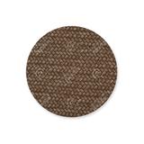 Capa para Sousplat em Tecido Jacquard Estampado Palha Entrelaçada Marrom