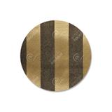 Capa para Sousplat em Tecido Jacquard Preto e Dourado Listrado Tradicional - Jacquard tradicional