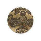 Capa para Sousplat em Tecido Jacquard Preto e Dourado Medalhão Tradicional - Jacquard tradicional