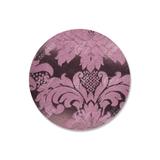 Capa para Sousplat em Tecido Jacquard Rosa e Marrom Medalhão Tradicional - Jacquard tradicional