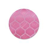 Capa para Sousplat em Tecido Jacquard Rosa Pink Chiclete Geométrico Tradicional - Jacquard tradicional