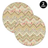 Capa para Sousplat Mdecore Chevron Bege