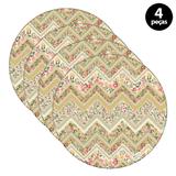 Capa para Sousplat Mdecore Chevron Bege