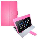 Capa para Tablet de 7 Polegadas Cor Rosa com Suporte e Fecho - F3