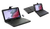 Capa Preta com Teclado para Tablet Samsung A7 Lite 8.7 T220 T225 T290 T295 + Adaptador OTG - Commercedai