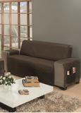 Capa Protetor Para Sofa 3 Lugares Dupla Face Impermeável Marrom Caqui - Mr