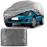 Capa Protetora para Cobrir Carro 100% Impermeável com Forro Central e Elástico Tamanho M Cor Cinza - Carrhel