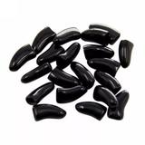 Capa Protetora Unha Gato - 20 Unhas Silicone Capas Coloridas - Preta - Super25