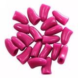Capa Protetora Unha Gato - 20 Unhas Silicone Capas Coloridas - Rosa - Super25