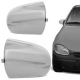 Capa Retrovisor Cromada GM Corsa 1994 a 1999 Sem Pisca Plástico Resistente Acabamento Perfeito - Mab plast
